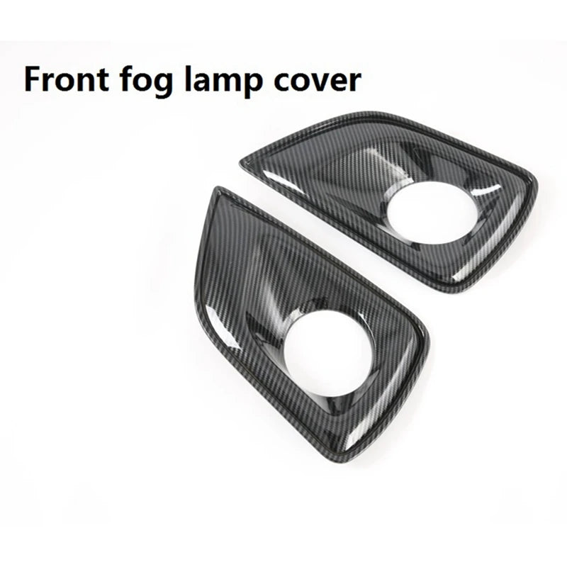 2 Set Car Accessories: 1 Set Car Front Fog Light Decorative Frame Cover & 1 Set Car Copilot Glove Box Handle Bowl Cover