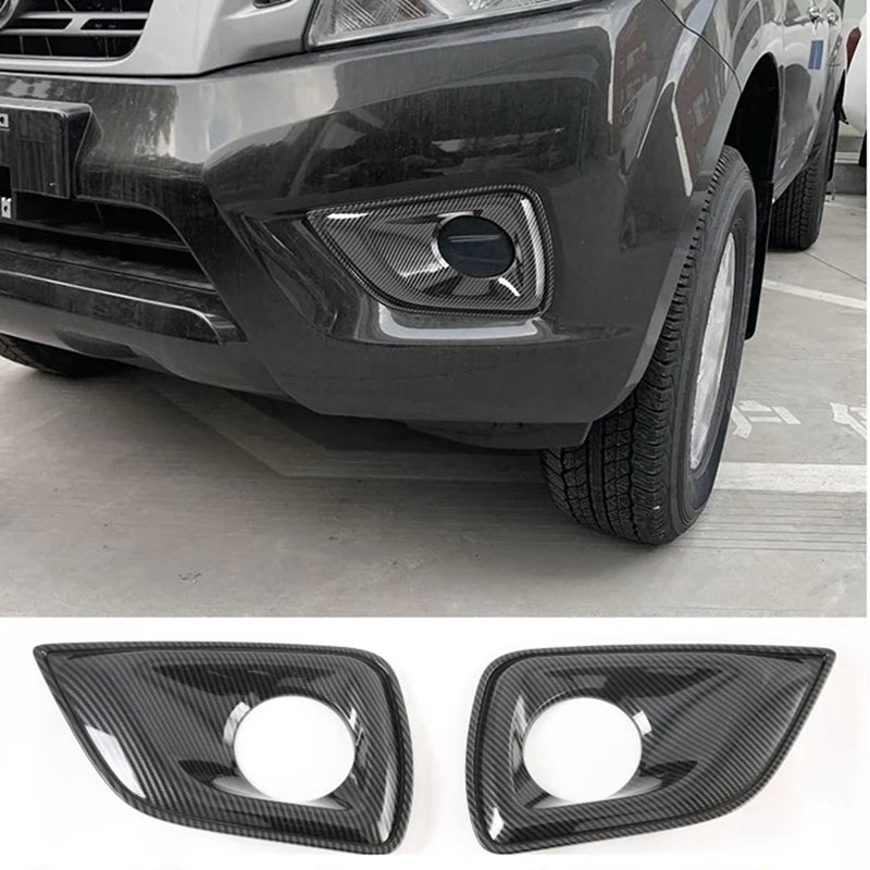 2 Set Car Accessories: 1 Set Car Front Fog Light Decorative Frame Cover & 1 Set Car Copilot Glove Box Handle Bowl Cover