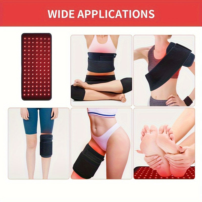 15.75inch Red Light Therapy Belt For Body 660nm 850nm Wearable Wrap Deep Near Infrared Therapy Pad With Timer Function Relax Back Shoulder Waist