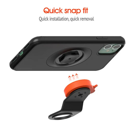 Mountain Bike Phone Mount for iPhone 16 Pro Max,16 Pro,15,14 13 - Shockproof Handlebar Holder with Anti-Shock Case for Cycling
