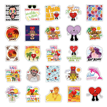 10/30/50PCS Un Verano Sin Ti Bad Bunny New Album Stickers DIY Laptop Luggage Skateboard Graffiti Decals Fun for Kid Toys Gift