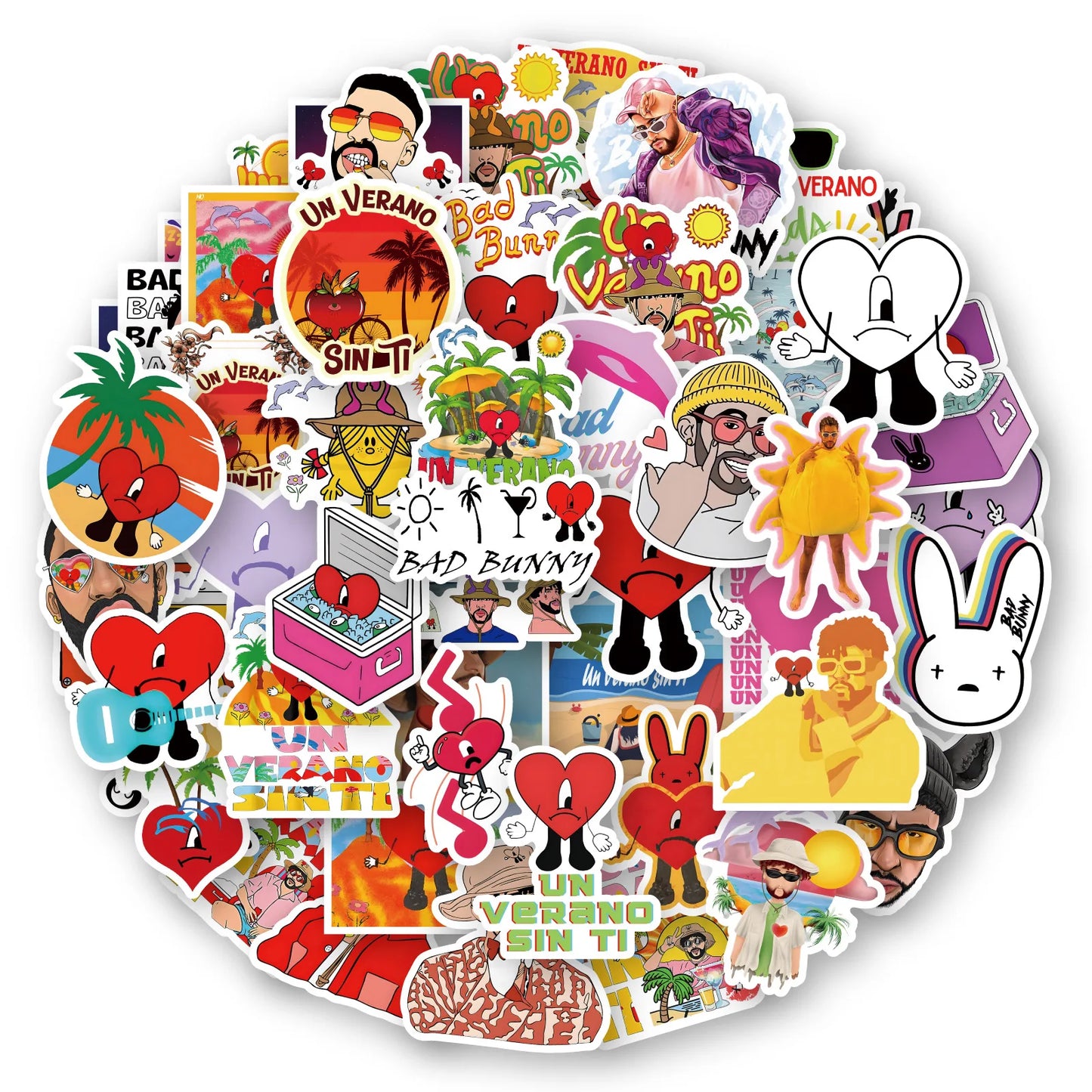 10/30/50PCS Un Verano Sin Ti Bad Bunny New Album Stickers DIY Laptop Luggage Skateboard Graffiti Decals Fun for Kid Toys Gift