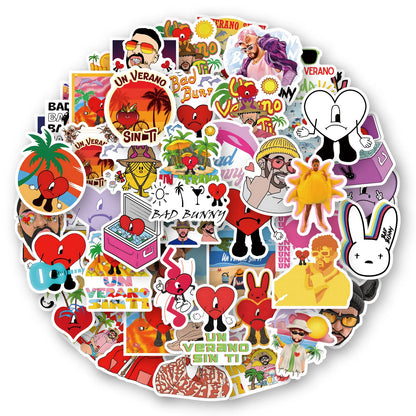 10/30/50PCS Un Verano Sin Ti Bad Bunny New Album Stickers DIY Laptop Luggage Skateboard Graffiti Decals Fun for Kid Toys Gift