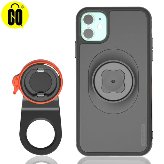 Mountain Bike Phone Mount for iPhone 16 Pro Max,16 Pro,15,14 13 - Shockproof Handlebar Holder with Anti-Shock Case for Cycling