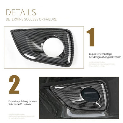 2 Set Car Accessories: 1 Set Car Front Fog Light Decorative Frame Cover & 1 Set Car Copilot Glove Box Handle Bowl Cover