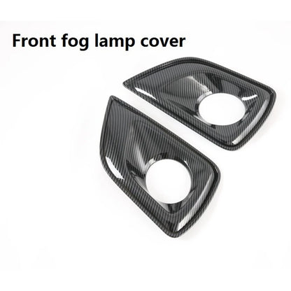 2 Set Car Accessories: 1 Set Car Front Fog Light Decorative Frame Cover & 1 Set Car Copilot Glove Box Handle Bowl Cover