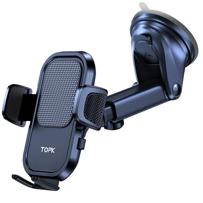 TOPK Car Phone Holder Mount for IPhone[Powerful Suction] Phone Mount for Car Dashboard Car Accessories Automobile for Smartphone