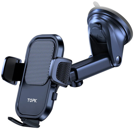 TOPK Car Phone Holder Mount for IPhone[Powerful Suction] Phone Mount for Car Dashboard Car Accessories Automobile for Smartphone