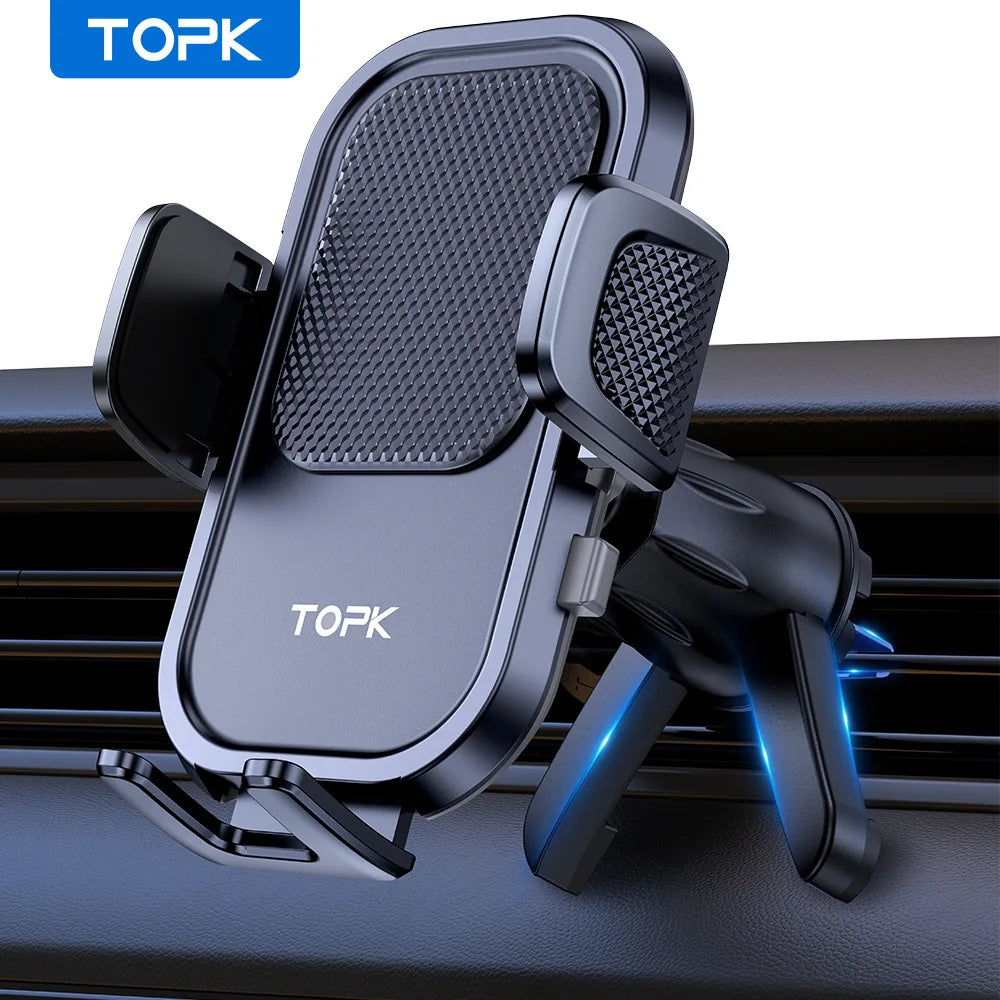 TOPK Car Phone Holder Mount for IPhone[Powerful Suction] Phone Mount for Car Dashboard Car Accessories Automobile for Smartphone